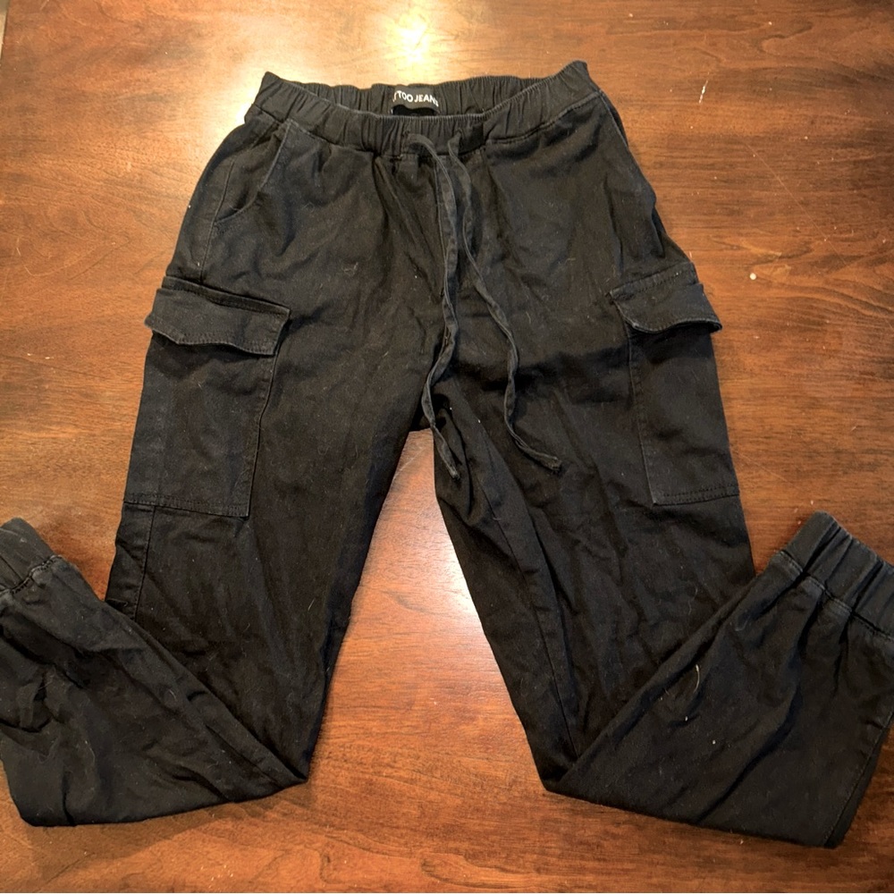 Black Cargo Joggers
